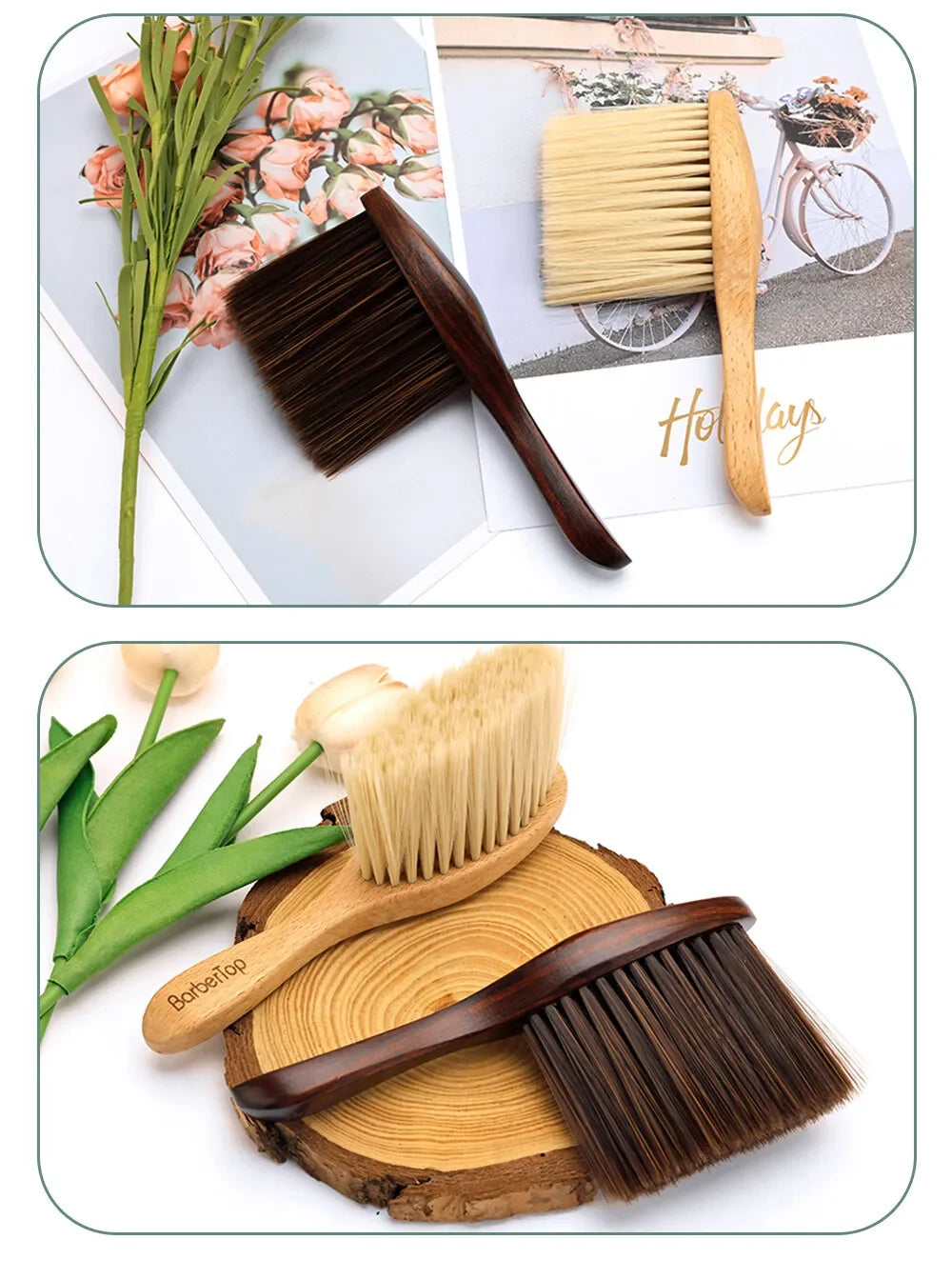 Barbertop Neck Duster Hairdressing Cleaning Brush Hair Brush Remove Soft Brush Salon Stylist Barbershop Tools