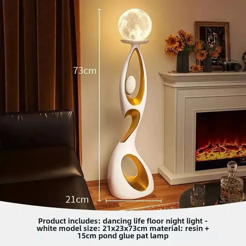 NEW Home Decoration Art Light Luxury Creative Living Room TV Cabinet Floor Decoration Night Glow Resin Sculpture LED Floor Lamp