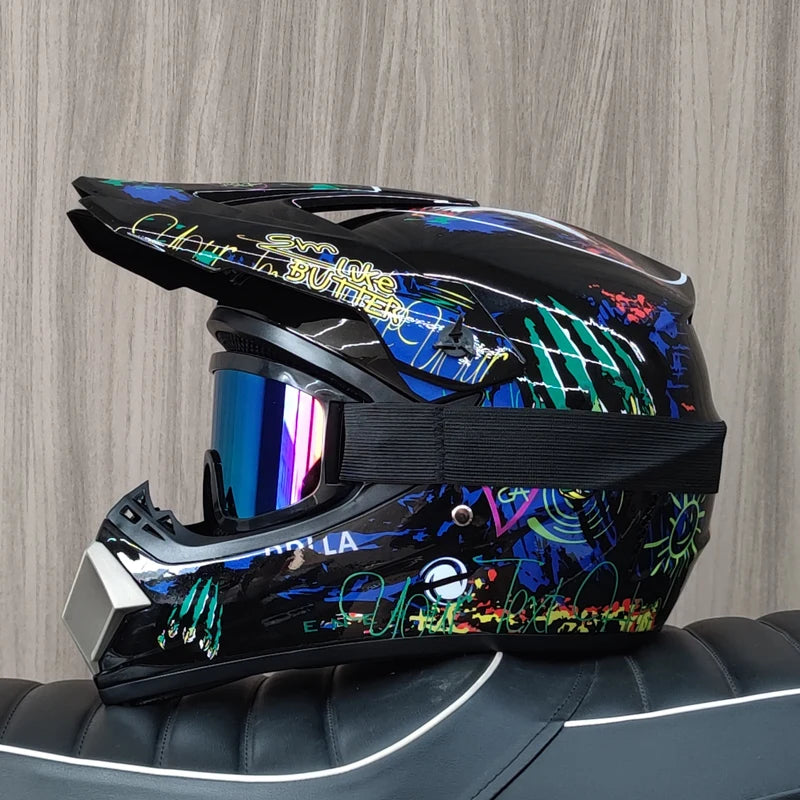 Off Road Motorcycle Helmet DOT Certified Motocross Dirt Bike Helmet ATV MX Downhill Racing Full Face Helmet Casco Moto Capacete