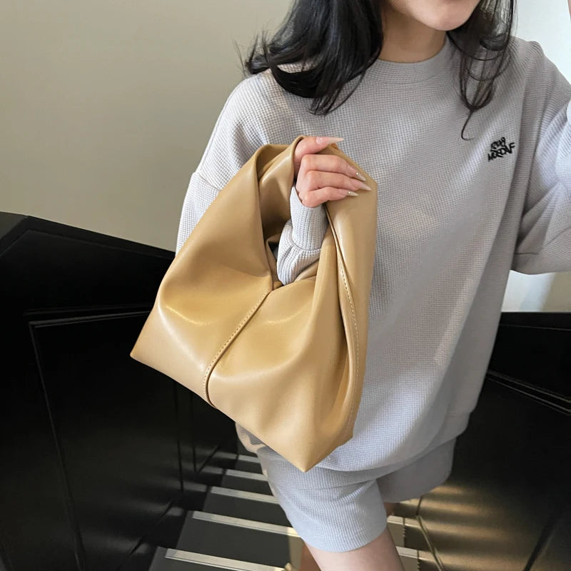 LEFTSIDE Design Small PU Leather Shoulder Bag For Women 2025 New Trend Fashion Y2K Handbags and Purses Females Bucket Bag