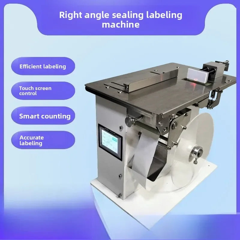 Right angle sealing labeling machine, packaging box transparent anti-counterfeiting labels, corner label sealing labeling