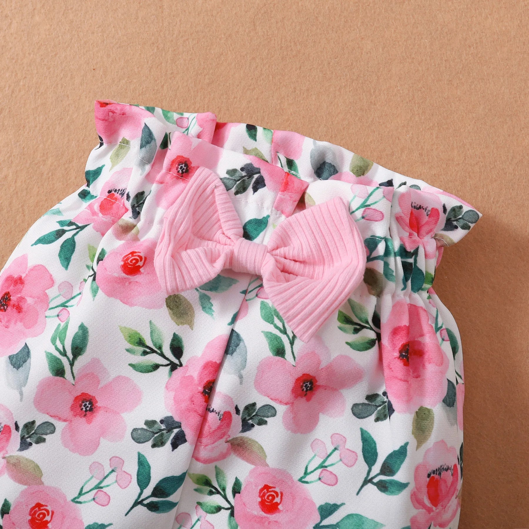 0 - 18M Baby Girl Pink Clothes Set Spring&Autumn Clothing Long Sleeve Bodysuit+Floral Pants+Headband 3PCS Toddler Fashion Outfits - Beauty