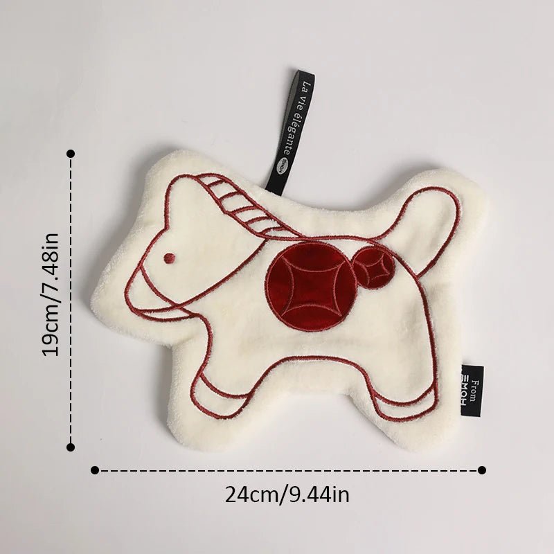 1 pc New Year'S Hand Towels - Cute, Highly Absorbent, Fashionable Kitchen Towels, Bathroom And Home Thick Towels - Beauty