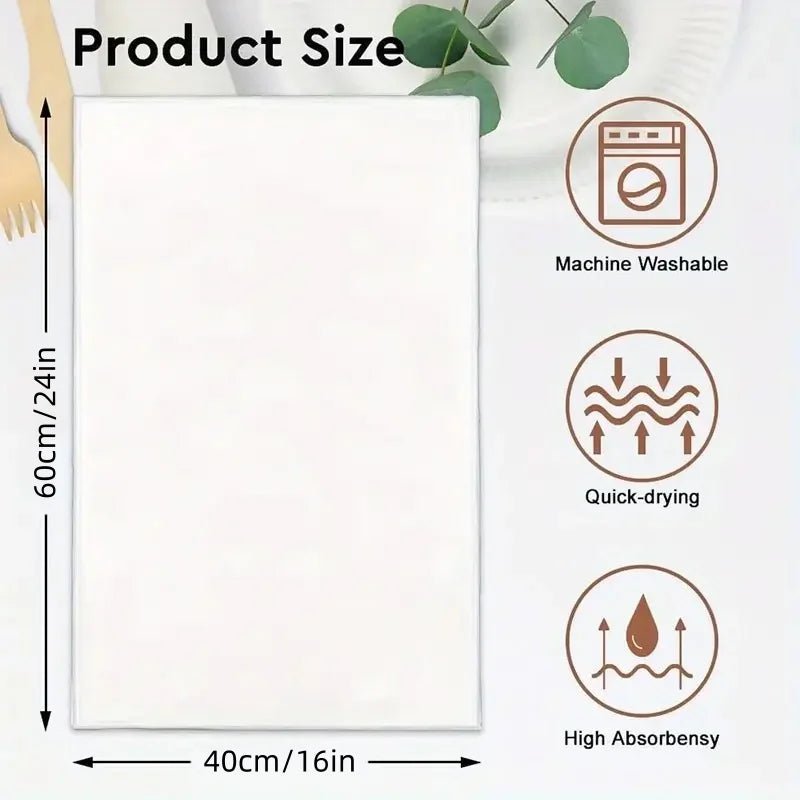 1 Piece "Keep It Fresh and Clean" Kitchen Towel with Cartoon Tooth Print, Dish Towel, Hand Towel, Kitchen Decorative Towel, Neighbor Gift, Sweet Housewarming Gift for Friends, Mom Gift, Friend Birthday Gift - Beauty