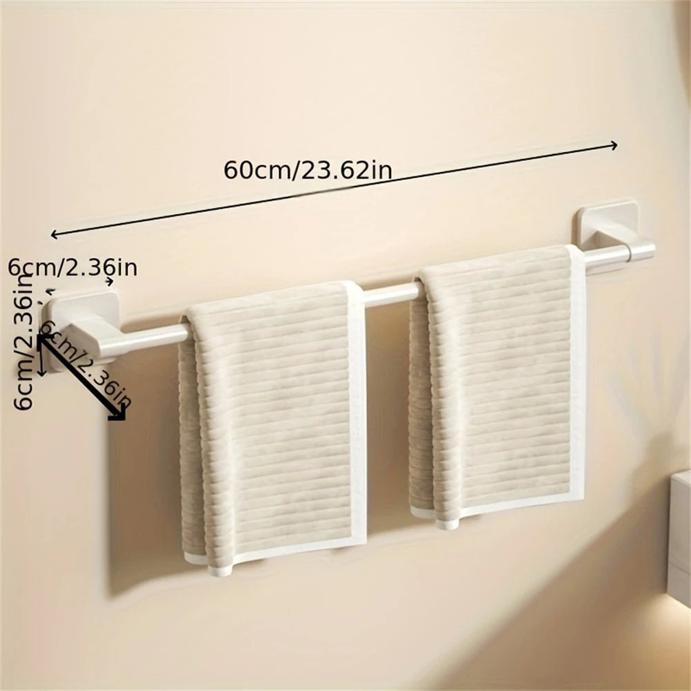 1 Piece Of Bathroom Facilities White Non - Perforated Wall - Mounted Bathroom Towel Bar Size 40 - 60cm Storage Rack Towel Rack - Beauty