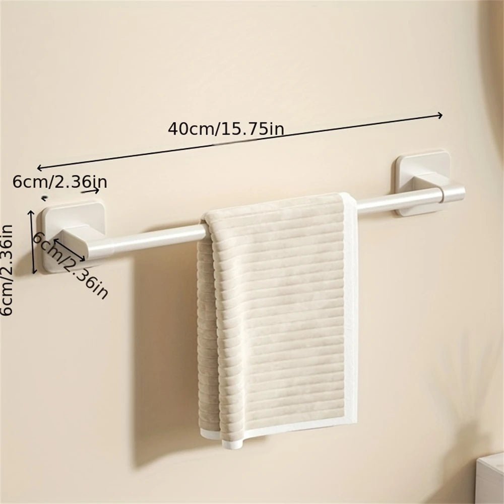 1 Piece Of Bathroom Facilities White Non - Perforated Wall - Mounted Bathroom Towel Bar Size 40 - 60cm Storage Rack Towel Rack - Beauty
