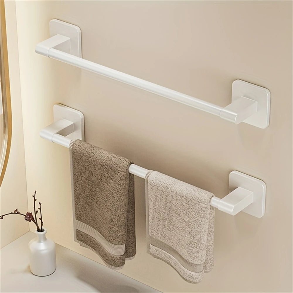 1 Piece Of Bathroom Facilities White Non - Perforated Wall - Mounted Bathroom Towel Bar Size 40 - 60cm Storage Rack Towel Rack - Beauty