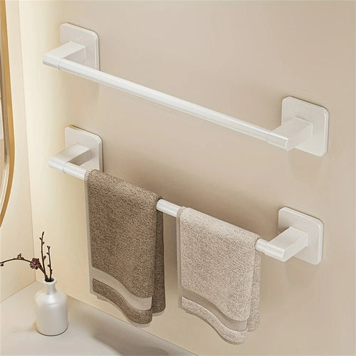 1 Piece Of Bathroom Facilities White Non - Perforated Wall - Mounted Bathroom Towel Bar Size 40 - 60cm Storage Rack Towel Rack - Beauty