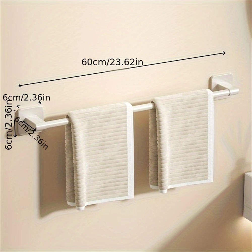 1 Piece Of Bathroom Facilities White Non - Perforated Wall - Mounted Bathroom Towel Bar Size 40 - 60cm Storage Rack Towel Rack - Beauty