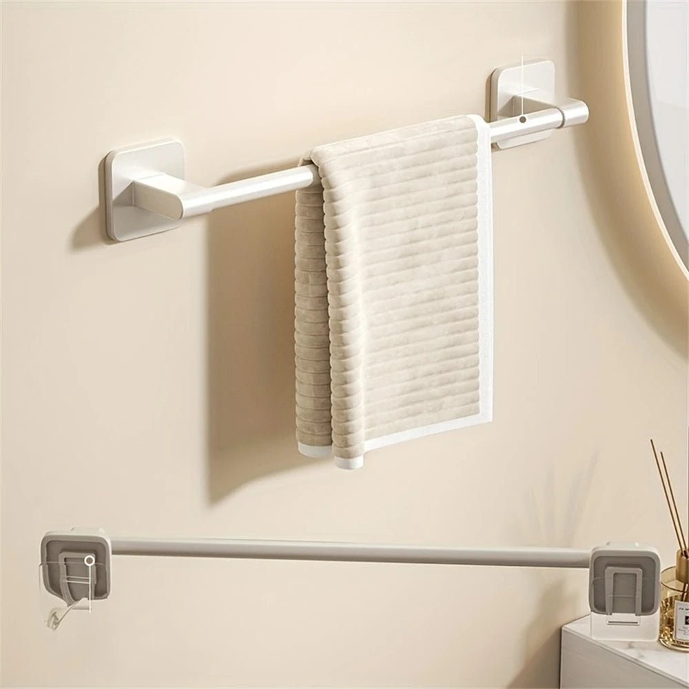 1 Piece Of Bathroom Facilities White Non - Perforated Wall - Mounted Bathroom Towel Bar Size 40 - 60cm Storage Rack Towel Rack - Beauty