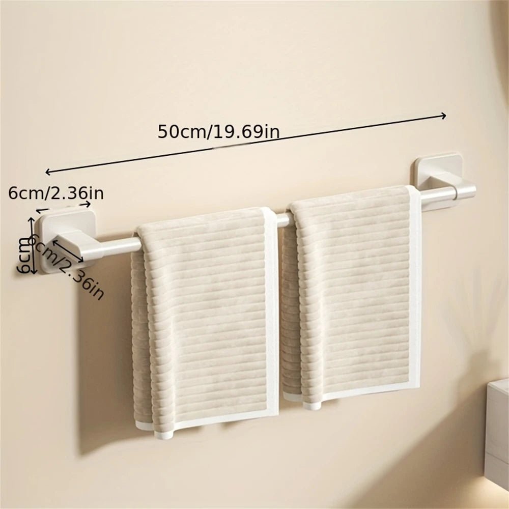 1 Piece Of Bathroom Facilities White Non - Perforated Wall - Mounted Bathroom Towel Bar Size 40 - 60cm Storage Rack Towel Rack - Beauty