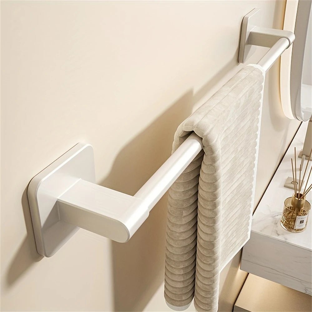 1 Piece Of Bathroom Facilities White Non - Perforated Wall - Mounted Bathroom Towel Bar Size 40 - 60cm Storage Rack Towel Rack - Beauty