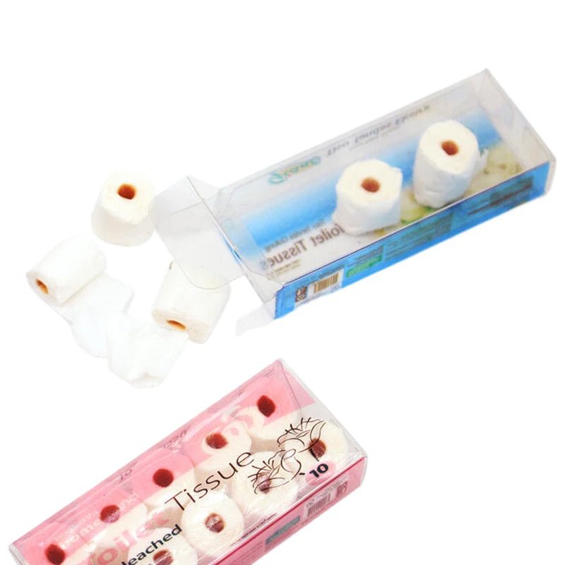 1 Set 1/12 Dollhouse Miniature Paper Towel Roll Model Toilet Tissue Decoration Dolls House Bathroom Accessories - Beauty