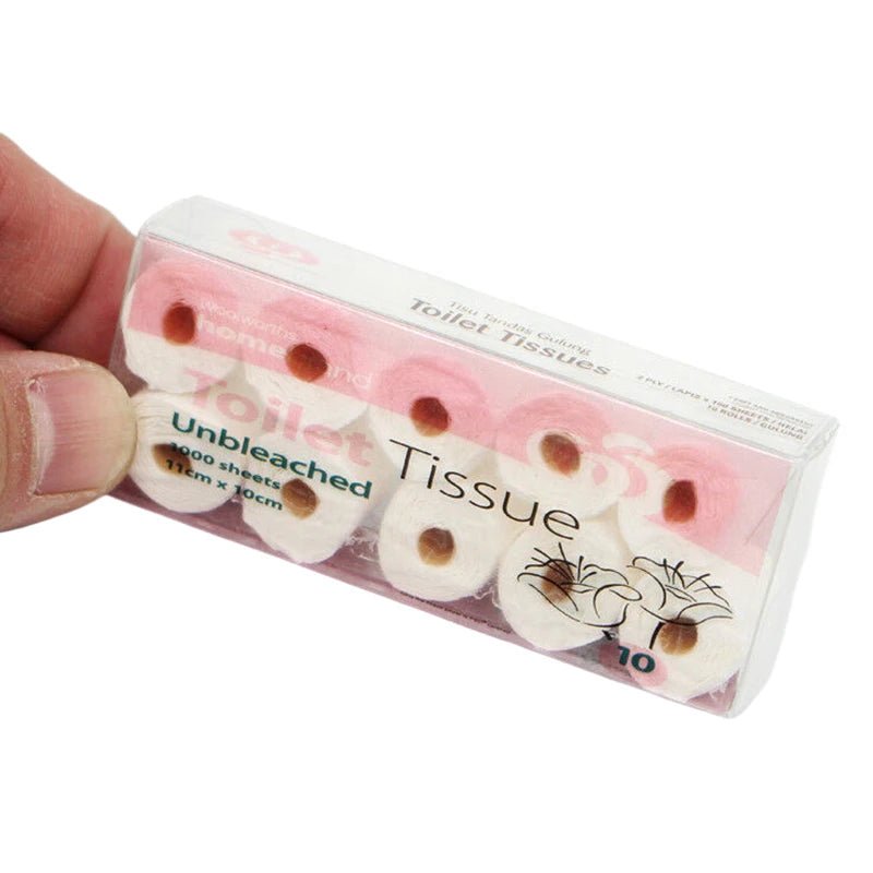 1 Set 1/12 Dollhouse Miniature Paper Towel Roll Model Toilet Tissue Decoration Dolls House Bathroom Accessories - Beauty