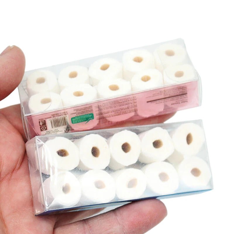 1 Set 1/12 Dollhouse Miniature Paper Towel Roll Model Toilet Tissue Decoration Dolls House Bathroom Accessories - Beauty