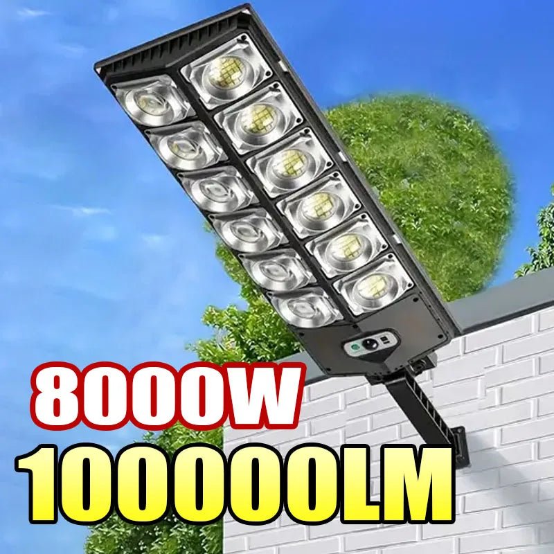 100000LM 8000W/4000W/500W Solar Led Light Outdoor Powerful Outdoor Solar Lamp Motion Sensor Waterproof Solar Street Wall Lamp - Beauty