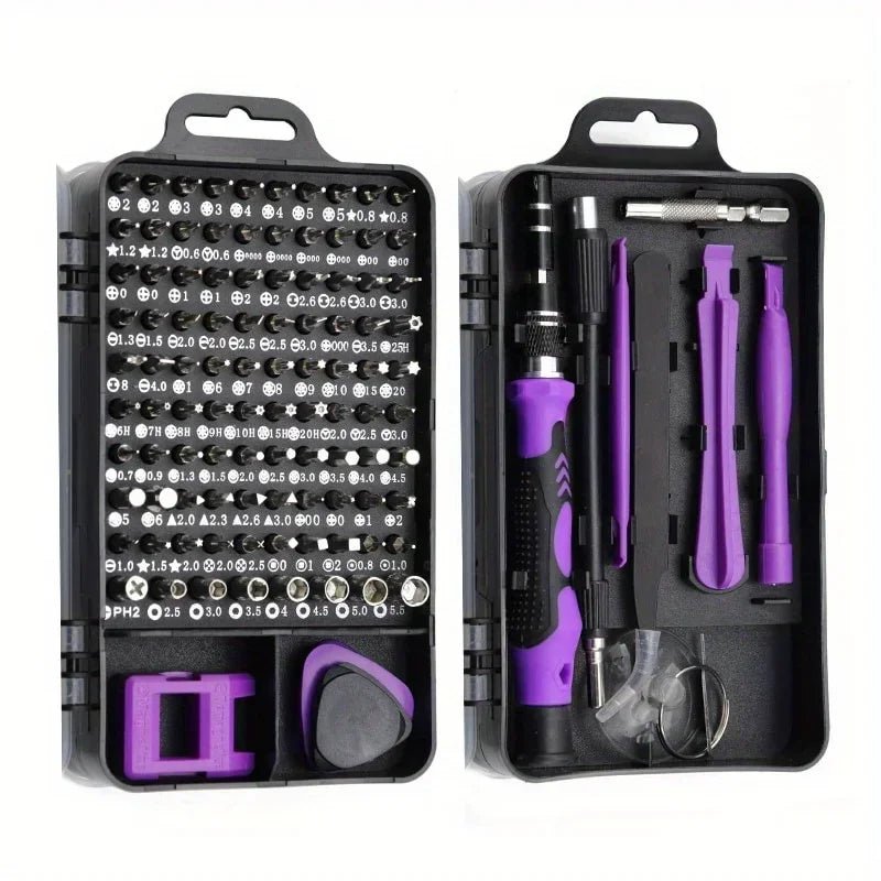 115 - in - 1 Mini Precision Screwdriver Set for Car Computer PC Mobile Phone and Device Repair Insulated Hand Home Tools - Beauty