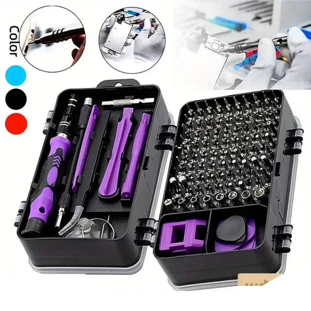 115 - in - 1 Mini Precision Screwdriver Set for Car Computer PC Mobile Phone and Device Repair Insulated Hand Home Tools - Beauty