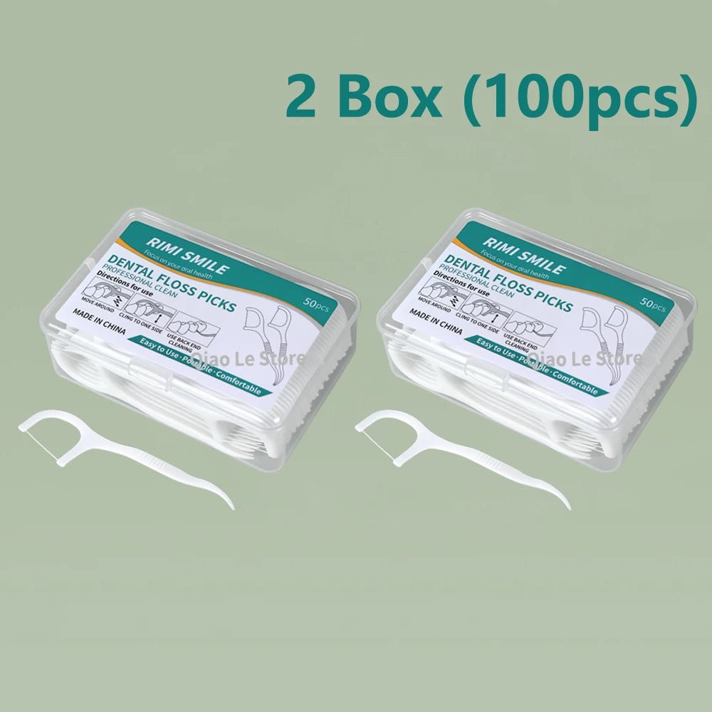 1/2/5/10 Box Portable Disposable Dental Floss Plastic Toothpick High - tension Dental Floss Stick Dental Floss Box ﻿Oral Care - Beauty
