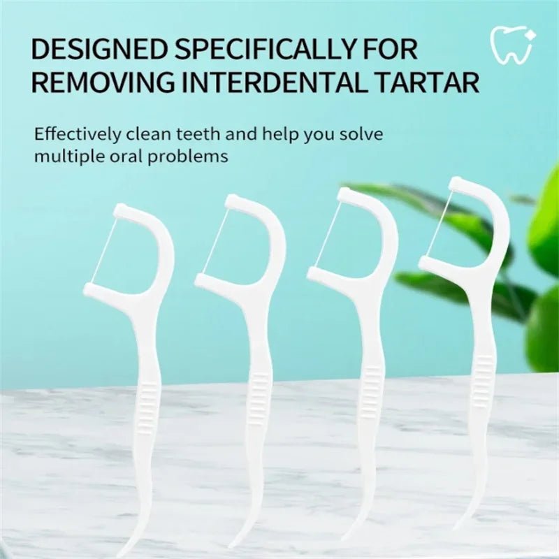 1/2/5/10 Box Portable Disposable Dental Floss Plastic Toothpick High - tension Dental Floss Stick Dental Floss Box ﻿Oral Care - Beauty