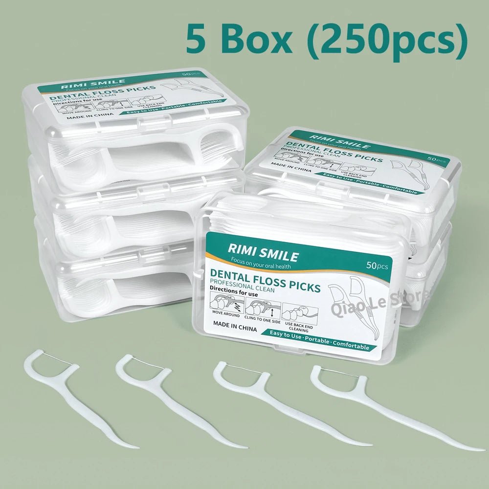 1/2/5/10 Box Portable Disposable Dental Floss Plastic Toothpick High - tension Dental Floss Stick Dental Floss Box ﻿Oral Care - Beauty