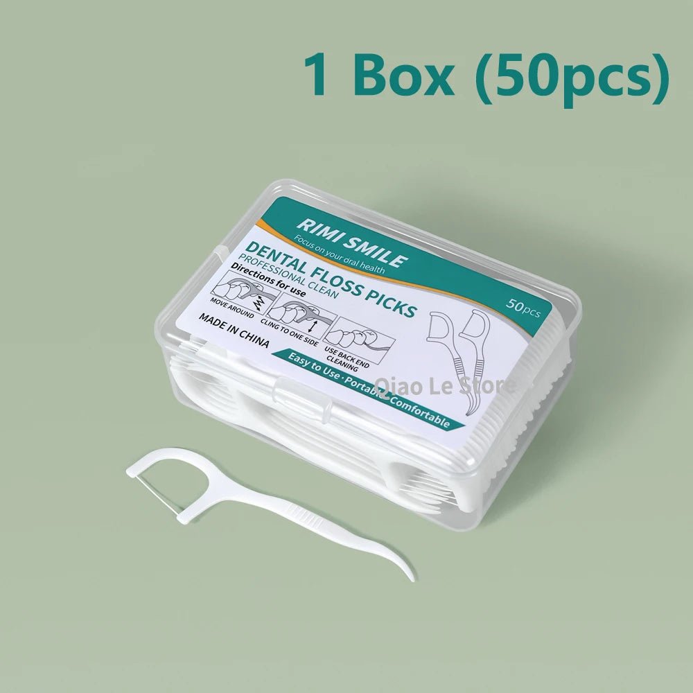 1/2/5/10 Box Portable Disposable Dental Floss Plastic Toothpick High - tension Dental Floss Stick Dental Floss Box ﻿Oral Care - Beauty