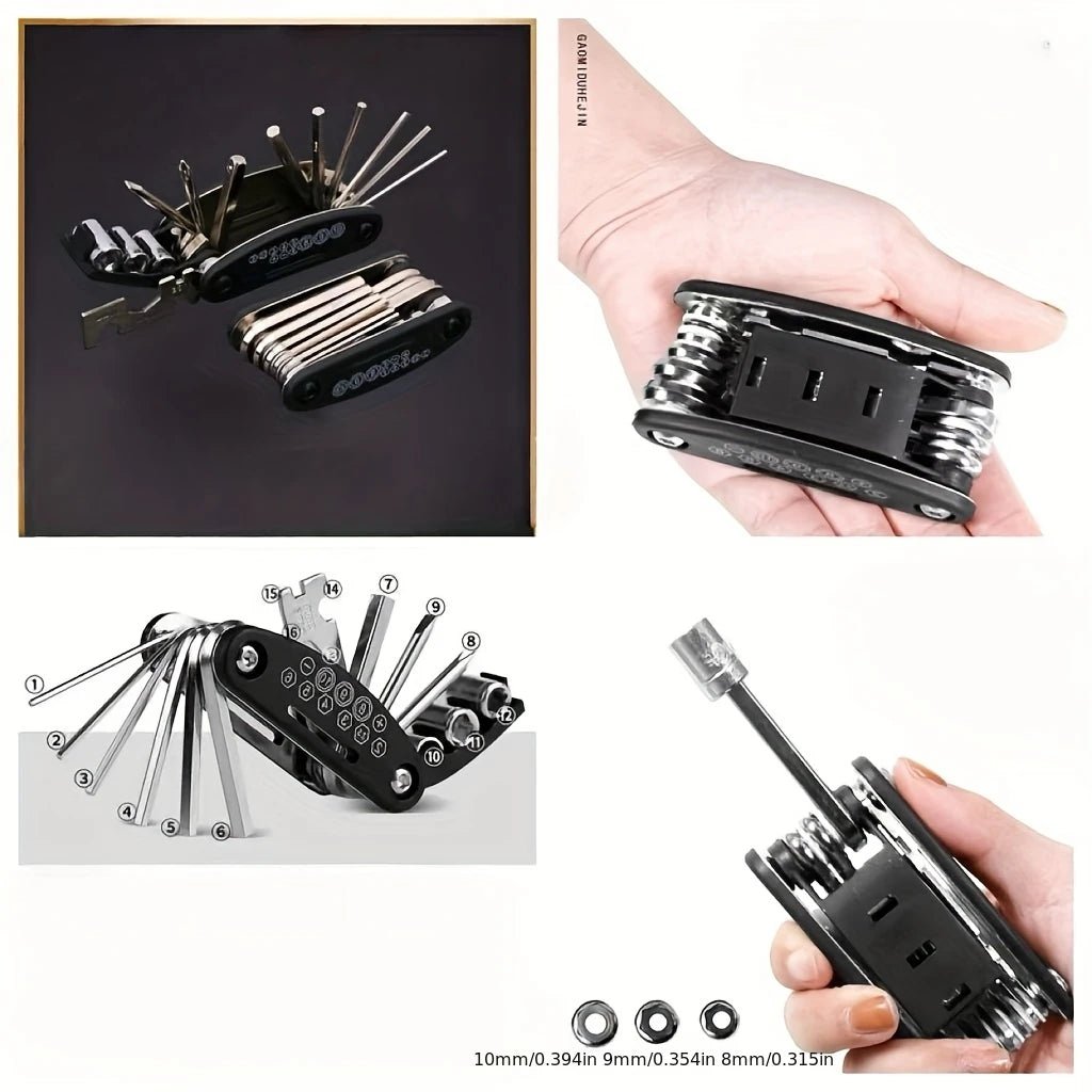 16 - in - 1 Socket Wrench Set, Non - Slip Rotating Head. Durable Stainless Steel for Home & Car Repairs. Easy & Universal Tool. - Beauty