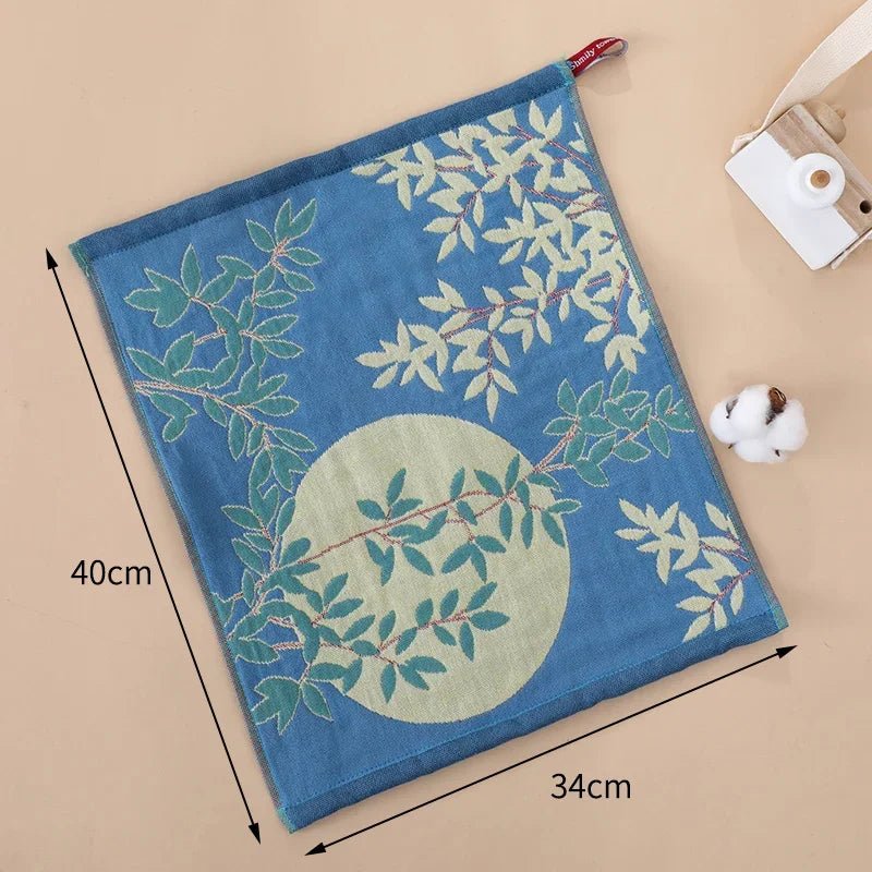 1PC - 34X40cm large kitchen towel, quick - drying four - layer cotton gauze, decorative family dining room tea towel - Beauty