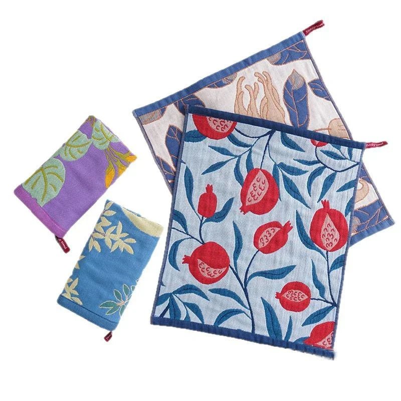 1PC - 34X40cm large kitchen towel, quick - drying four - layer cotton gauze, decorative family dining room tea towel - Beauty