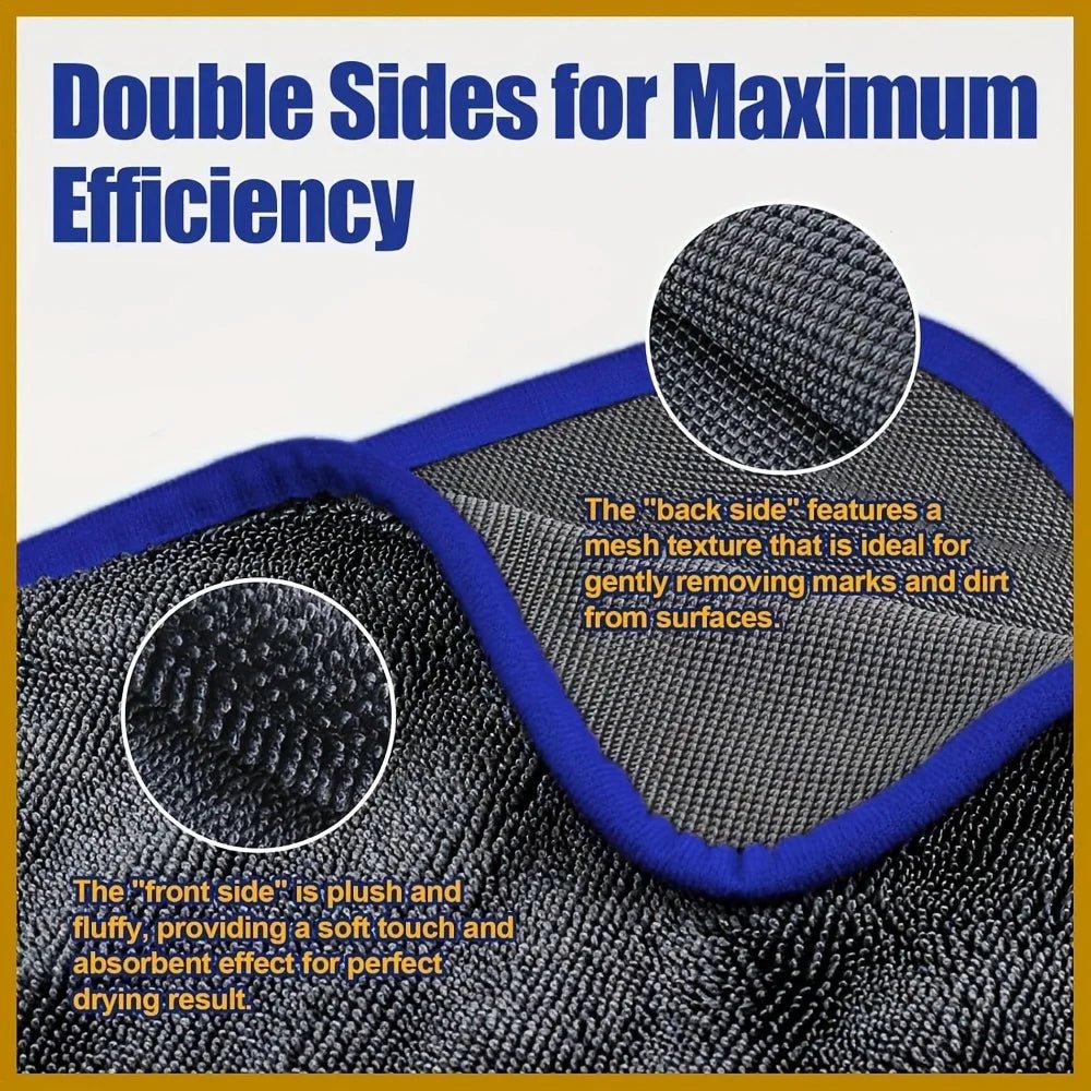 1pc Extra Large Car Towel - Ultra Absorbent Soft Non - Shedding No Stripe Quick Dry Detailing Cloth 24x35 Inches - Beauty