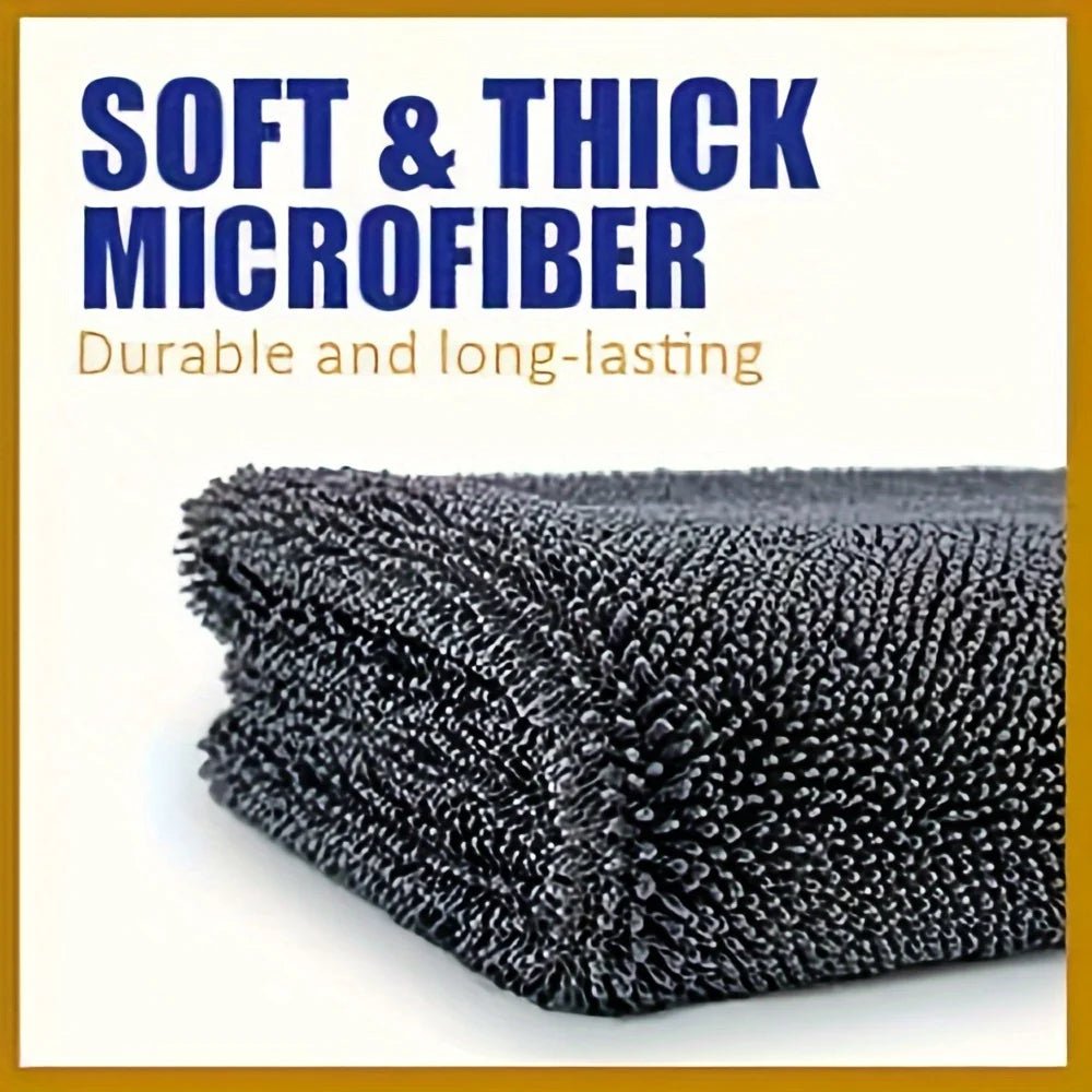 1pc Extra Large Car Towel - Ultra Absorbent Soft Non - Shedding No Stripe Quick Dry Detailing Cloth 24x35 Inches - Beauty