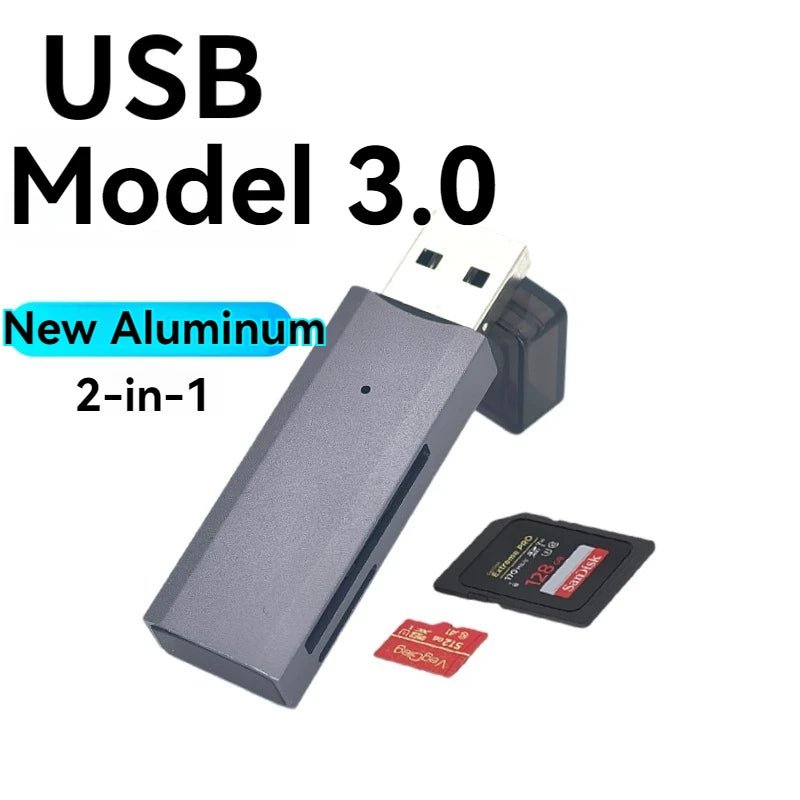 2 - in - 1 Multi Functional USB 3.0 Card ReaderMicro SD TFMemoryCardReaderUSBFlashDrive CardreaderAdapter For PCLaptops Accessories - Beauty