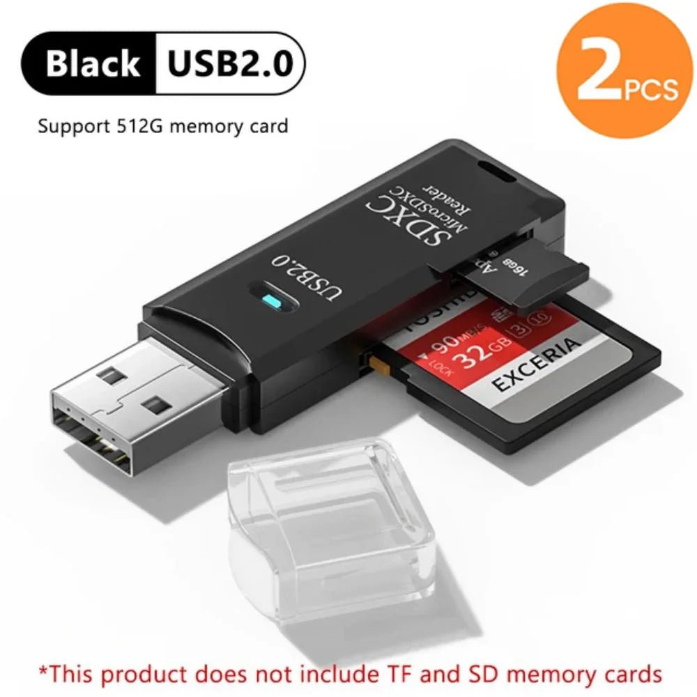 2 - in - 1 Multi Functional USB 3.0 Card ReaderMicro SD TFMemoryCardReaderUSBFlashDrive CardreaderAdapter For PCLaptops Accessories - Beauty