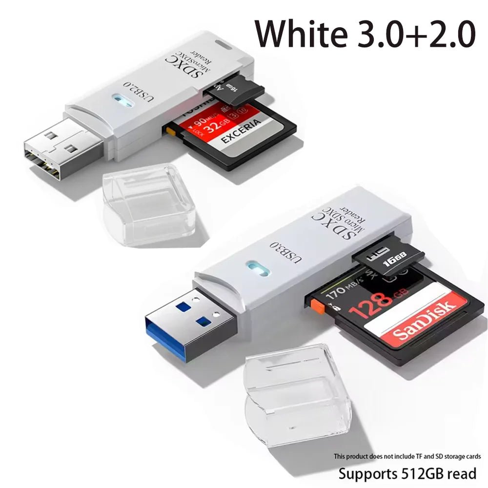 2 - in - 1 Multi Functional USB 3.0 Card ReaderMicro SD TFMemoryCardReaderUSBFlashDrive CardreaderAdapter For PCLaptops Accessories - Beauty