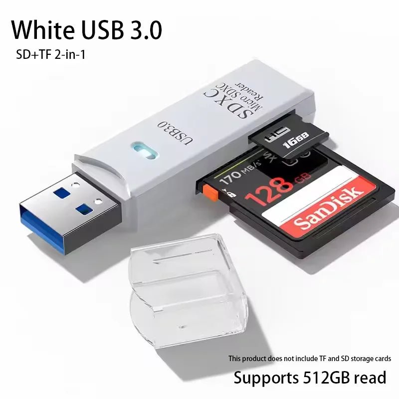 2 - in - 1 Multi Functional USB 3.0 Card ReaderMicro SD TFMemoryCardReaderUSBFlashDrive CardreaderAdapter For PCLaptops Accessories - Beauty