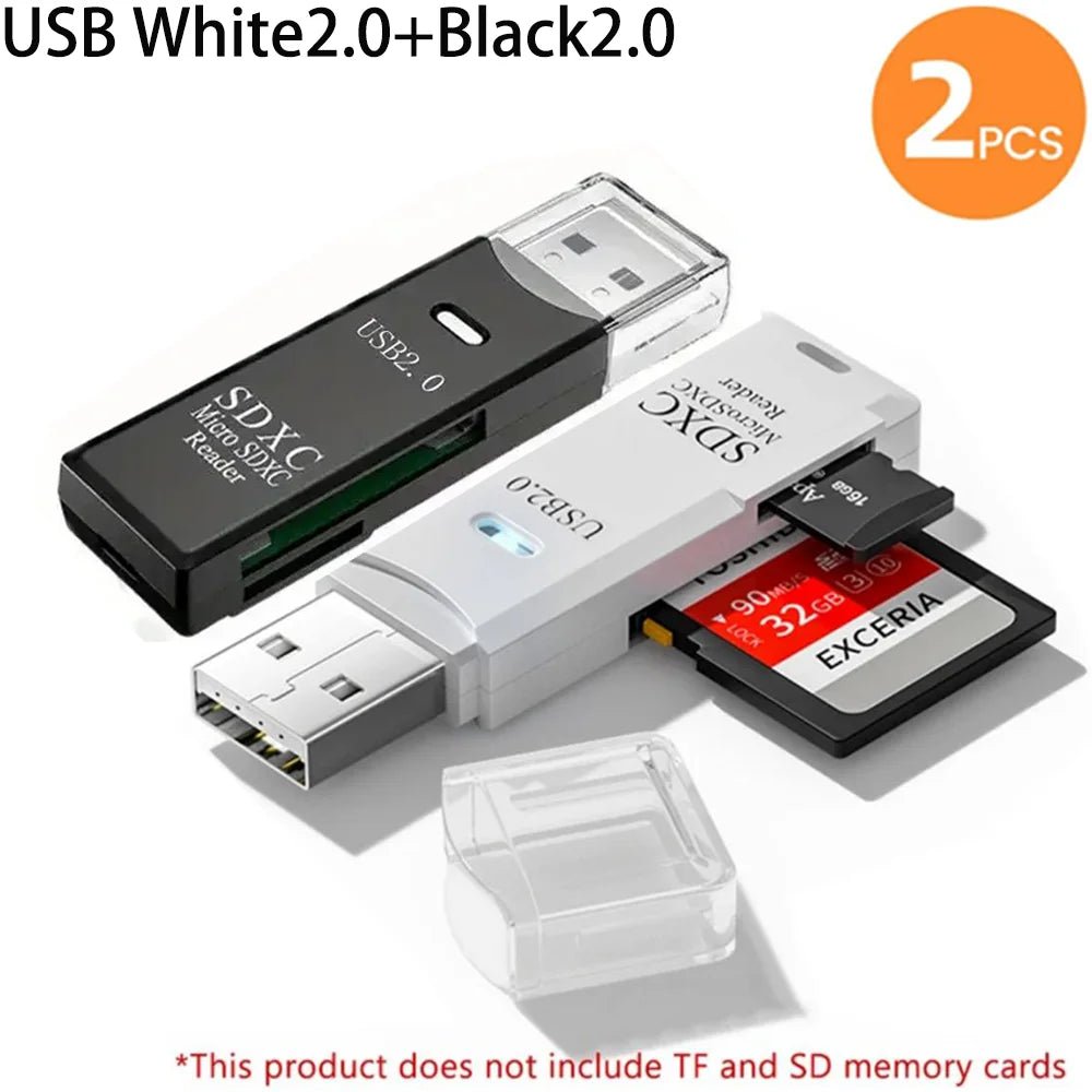 2 - in - 1 Multi Functional USB 3.0 Card ReaderMicro SD TFMemoryCardReaderUSBFlashDrive CardreaderAdapter For PCLaptops Accessories - Beauty