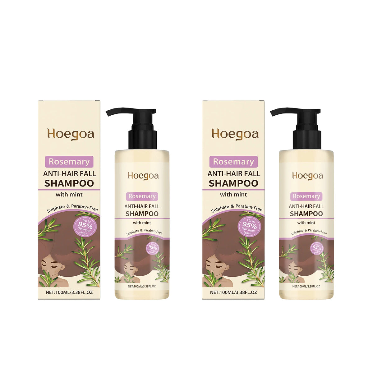 Rosemary Shampoo Coconut Oil Deep Cleansing Nourish Roots Thinning Hair Boost Softness Shine Reduce Shedding Fresh Scalp Care Shampoo
