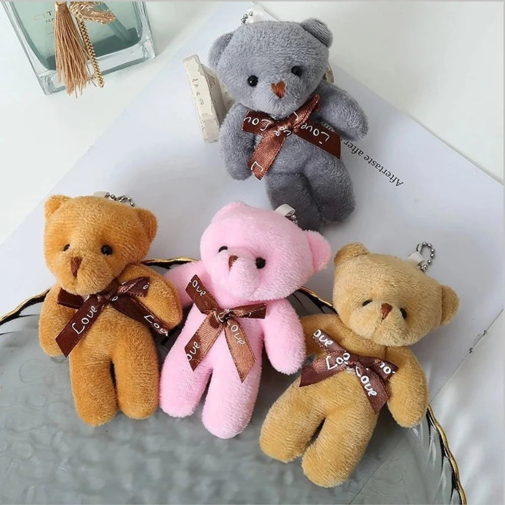 Plush Bear Plaid Animated Cute Keychain Toy Christmas Gift Soft and Comfortable