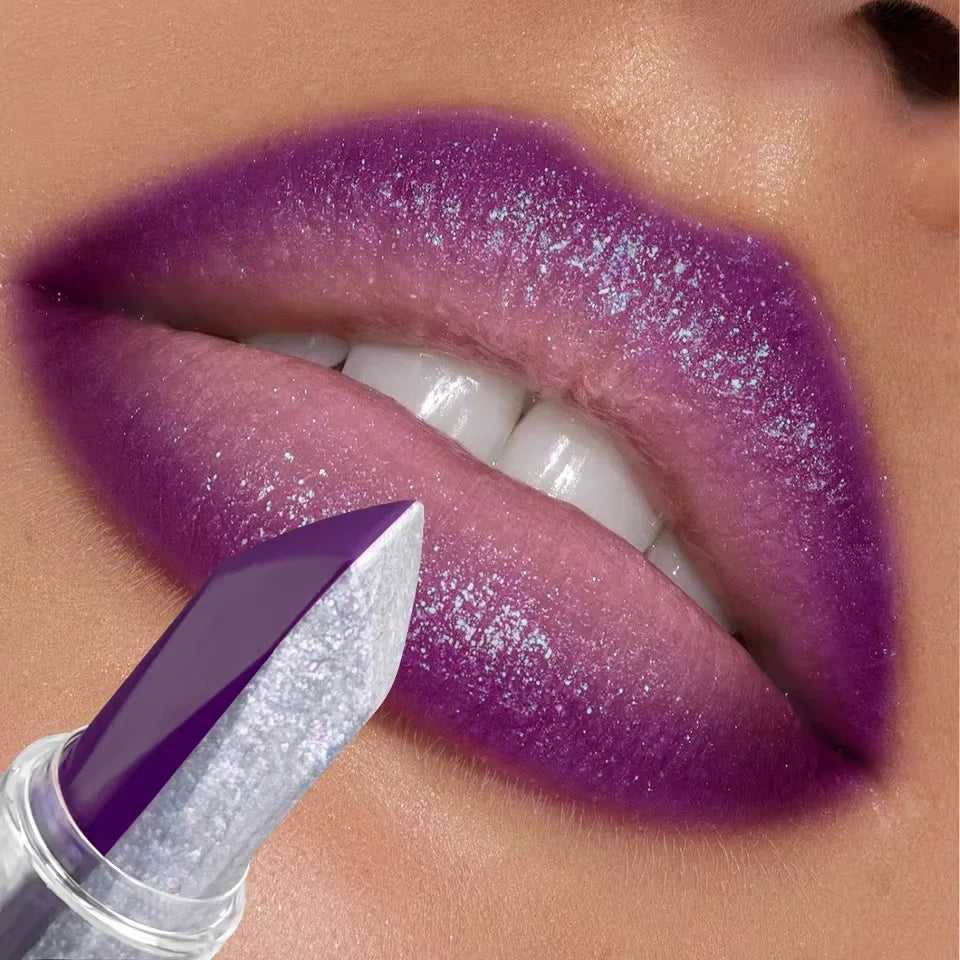 Two-color gradient mermaid lipstick - Sequins completed, moisturizing lipstick, smooth application technique