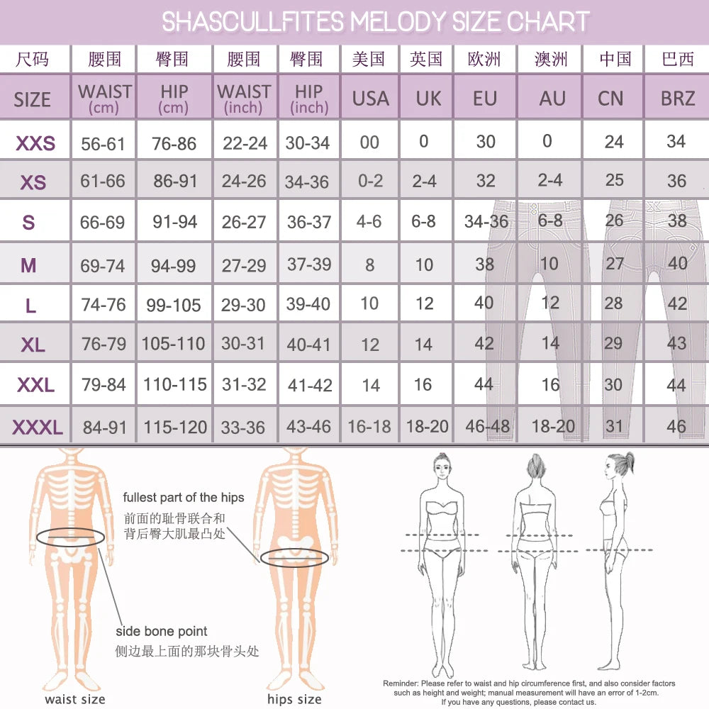 Shascullfites Melody High Waist Pants Sport Leggings Women Push Up Bum Lift Leggings Womens Fitness Clothing Gym Sportswear