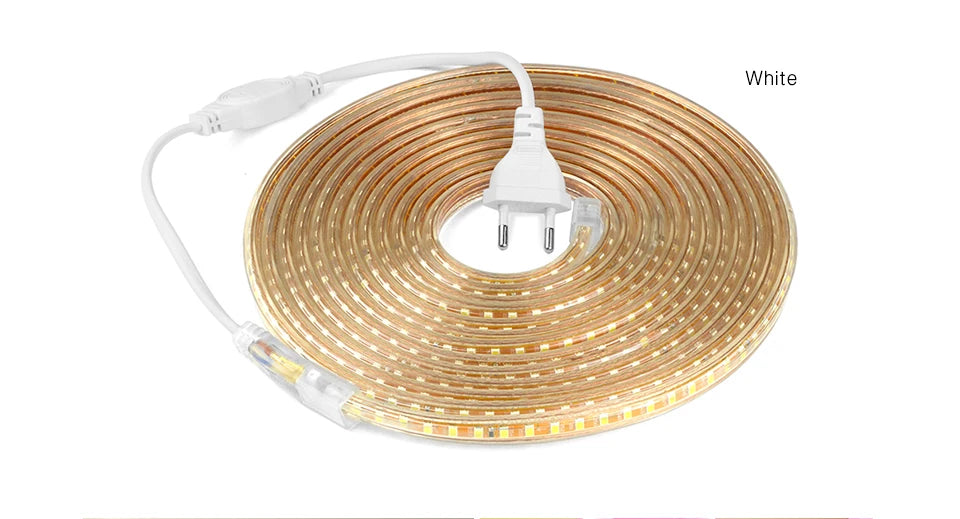 1-100M LED Tape AC220V LED 60-276LEDS With EU SMD 2835 5050 High Safety Brightness Flexible Strip Outdoor Waterproof Strip Light