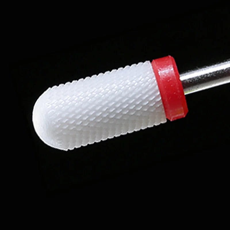 Ceramic Nail Drill Bit Milling Cutter for Electric Manicure Drill Bits Flame Corn Files for Pedicure Machine Polish Accessory