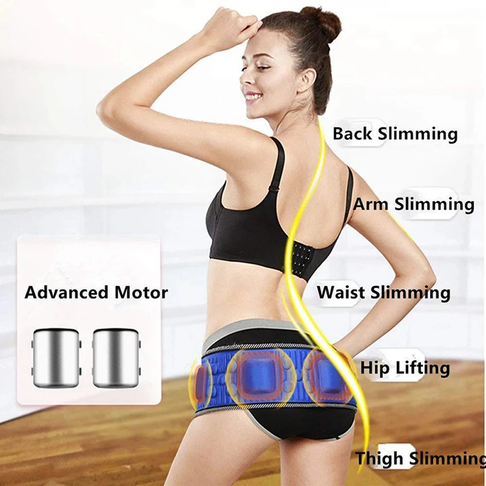 Wireless Electric Massage Slimming Belt Lose Weight Fitness Fat Burning Vibration Abdominal Belly Muscle Trainer Stimulator