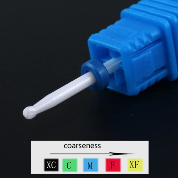 Ceramic Nail Drill Bit Milling Cutter for Electric Manicure Drill Bits Flame Corn Files for Pedicure Machine Polish Accessory