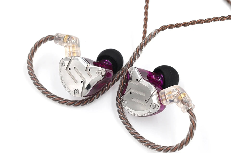 KZ ZS10 Pro 4BA 1DD Hybrid In Ear Metal Earphones10 Drivers HIFI Bass Earbuds Monitor Sport Noise Cancelling Headset ZSX ZAX Z3