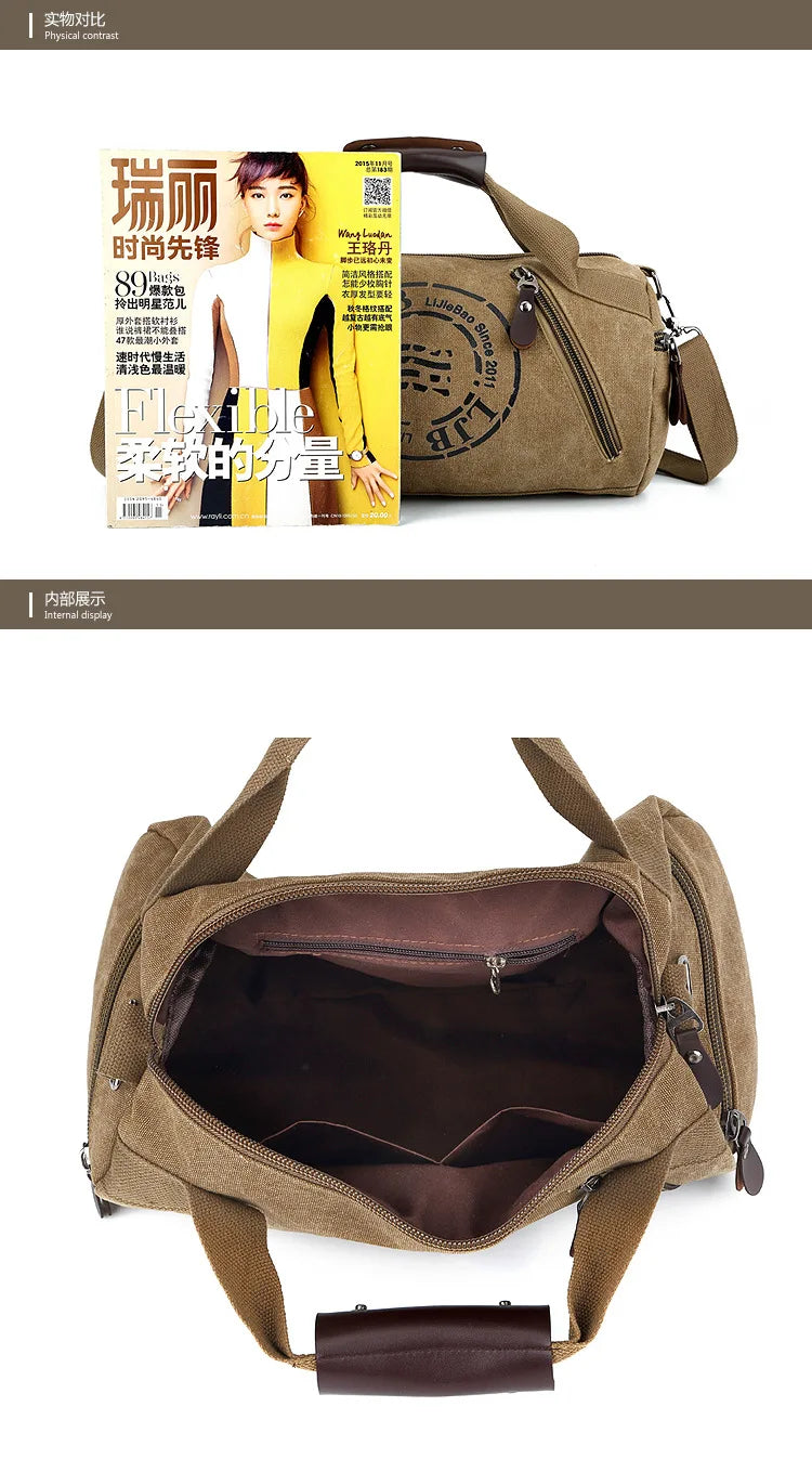 Durable Multifunction Handbag Men Canvas Bag Training Gym Bag Women Fitness Bags Outdoor Sports Bags for Male&Female duffel bags