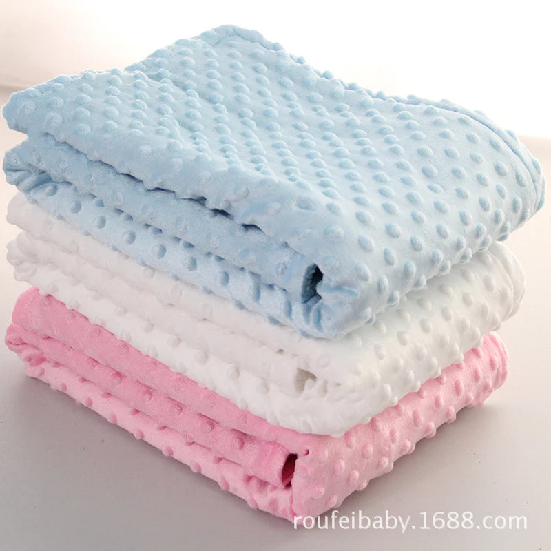 2024 New Autumn Winter Children Rose Cashmere Double-layer Baby Blanket Lamb Wool blanket 102x76cm