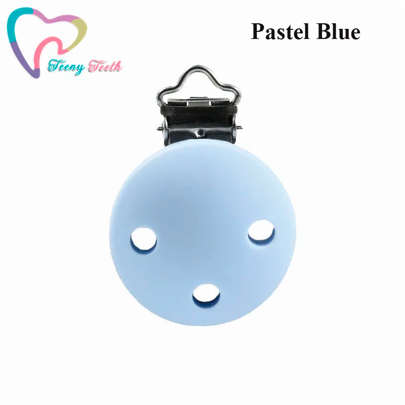 10 PCS 35 MM Round Silicone Clips BPA Free Baby Teething Teether Necklace Accessories Infant Pacifier Holder Chain Nipple DIY