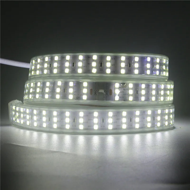 1-100M LED Tape AC220V LED 60-276LEDS With EU SMD 2835 5050 High Safety Brightness Flexible Strip Outdoor Waterproof Strip Light
