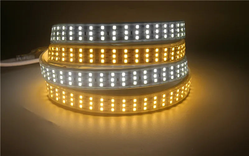 1-100M LED Tape AC220V LED 60-276LEDS With EU SMD 2835 5050 High Safety Brightness Flexible Strip Outdoor Waterproof Strip Light